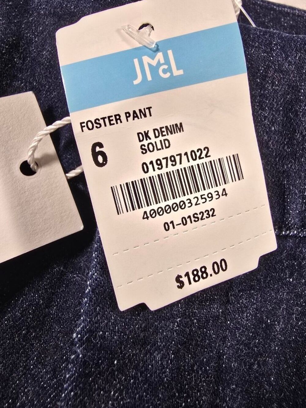 NEW J.Mclaughlin Foster Pant Straight Blue Jeans Women's 6 Stretch Denim Trouser - Picture 3 of 11